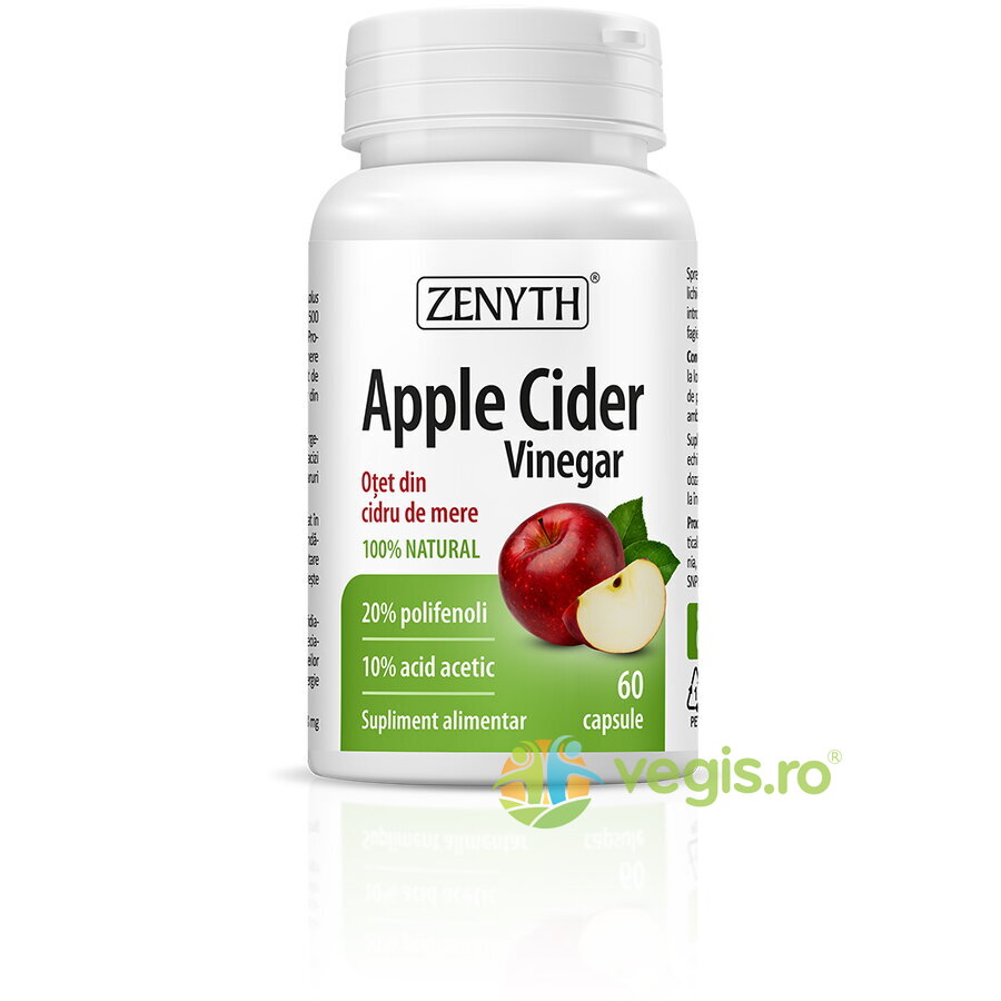 Reducere 28% - Apple Cider Vinegar (Otet din Cidru de Mere) 60cps 1 Apple Cider Vinegar (Otet din Cidru de Mere) 60cps