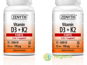 Pachet Vitamina D3+K2 Forte 30cps+30cps