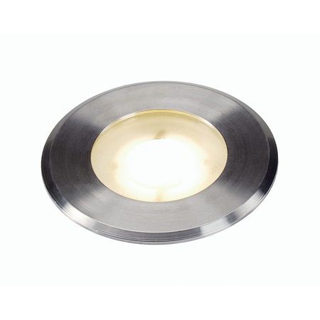 Reducere 84% – Spot incastrat, DASAR® FLAT 80 Recessed fittings, stainless steel outdoor inground fitting, LED, 3000K, IP67, round, brushed stainless steel, 4.3W, 1 Spot incastrat