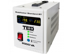Stabilizator tensiune 2000VA 1.2KW AVR cu LCD