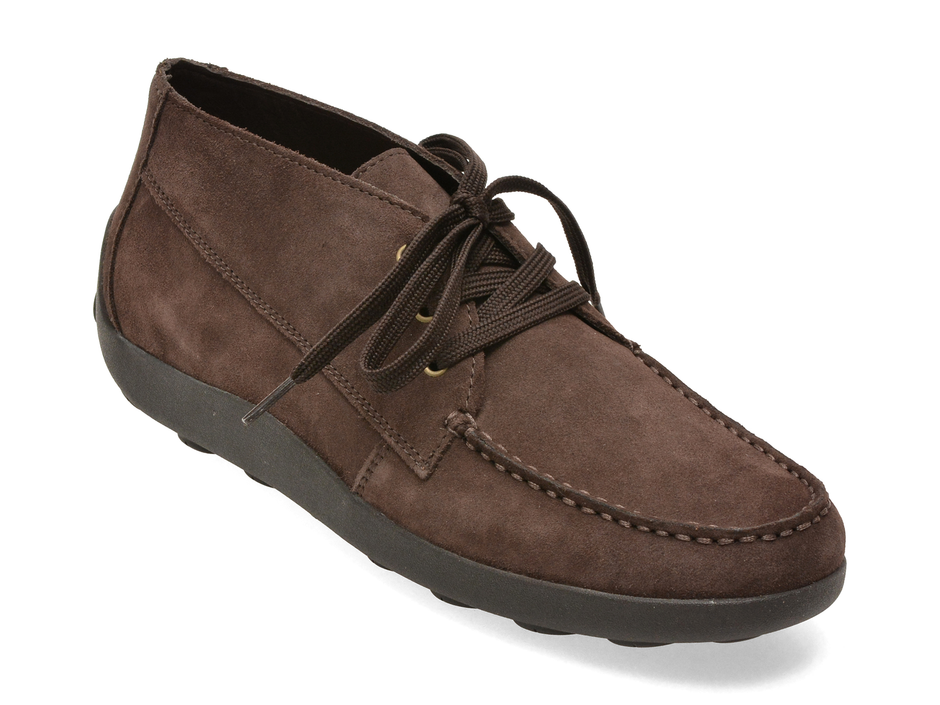 Reducere 45% – Ghete GEOX maro, U66HLA, din piele intoarsa 1 Ghete GEOX maro