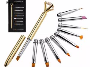 Set 10 Pensule Unghii profesionale cu Cristal