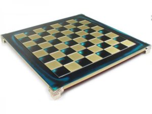 Tabla sah metal - Alama-Albastru - 44cm - Imperfecta