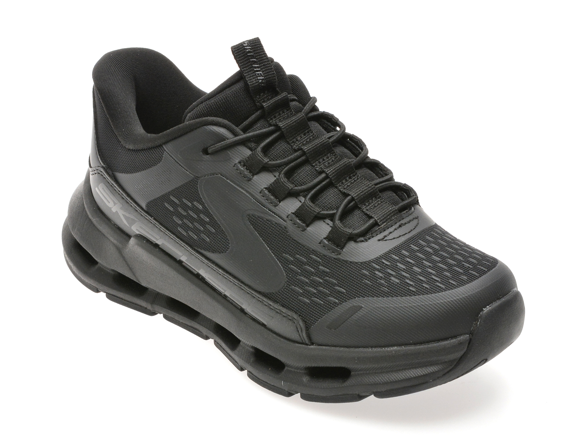 Reducere 56% – Pantofi sport SKECHERS negri, GLIDE-STEP +, din material textil 1 Pantofi sport SKECHERS negri