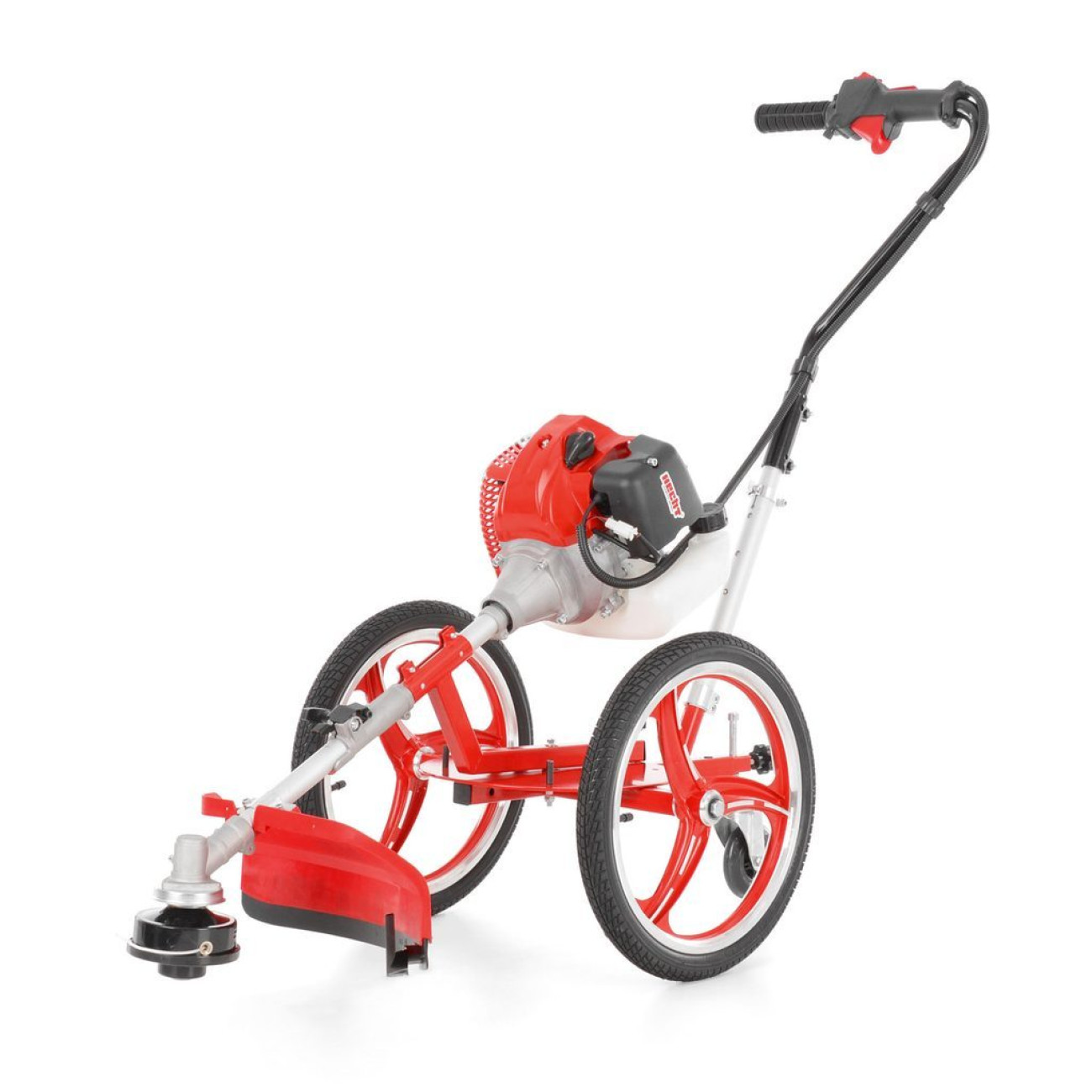 Reducere 20% – Motocoasa Benzina Hecht 155, Motor 2T, 52CC, Roti Transport, Ideala pentru Suprafete Mari 2 Motor 2T