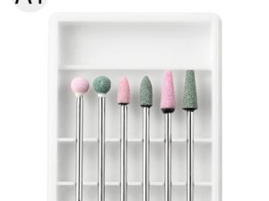 Set 6 Capete Freza Cuticula Alb - A1