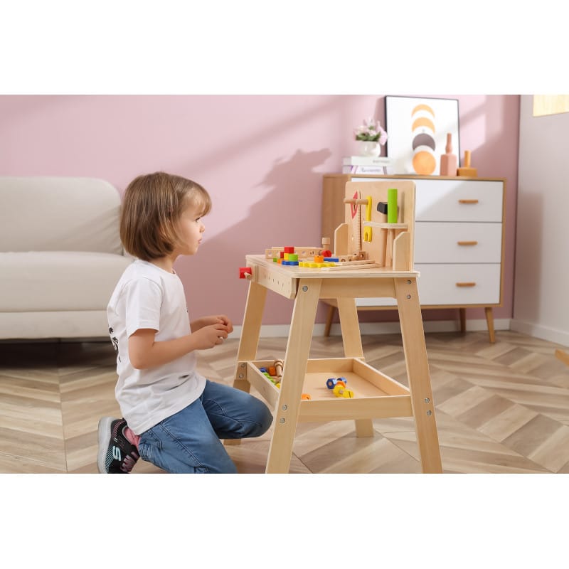 Reducere 13% – Banc de lucru Viga, lemn, cu accesorii, natur KID445897 2 lemn
