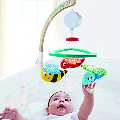 Reducere 17% – Carusel muzical patut Hape, lemn, multicolor KID021273 1 Carusel muzical patut Hape