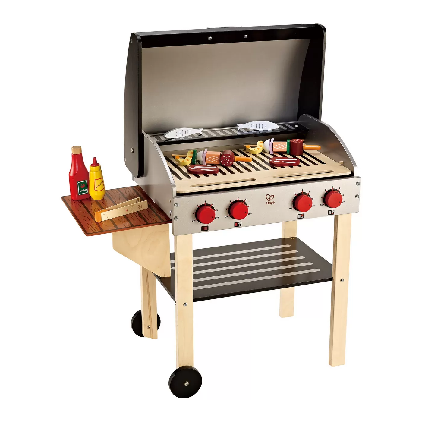 Reducere 17% – Gratar bucatarie Hape, lemn, cu accesorii KID005662 2 lemn