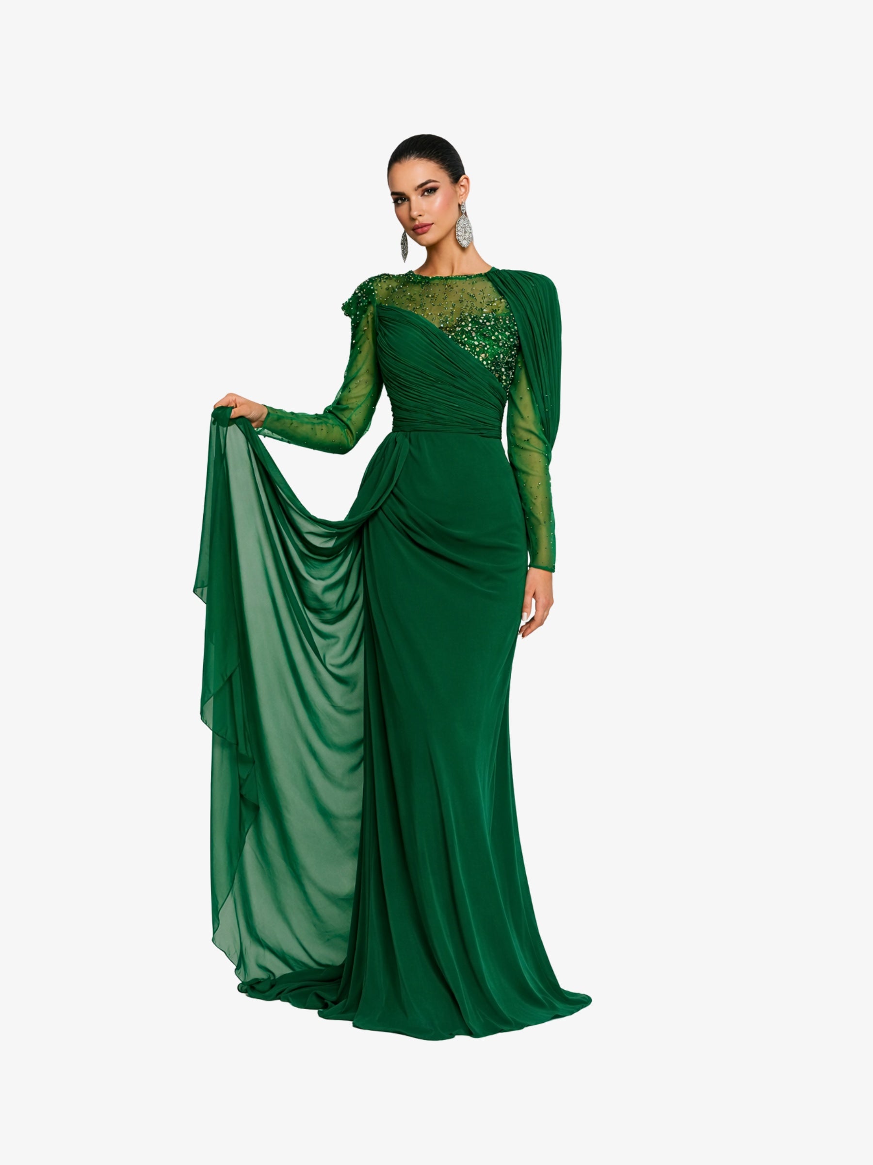 Reducere 64% – Rochie Lunga "Sahara", Verde - XXL 1 Rochie Lunga "Sahara"