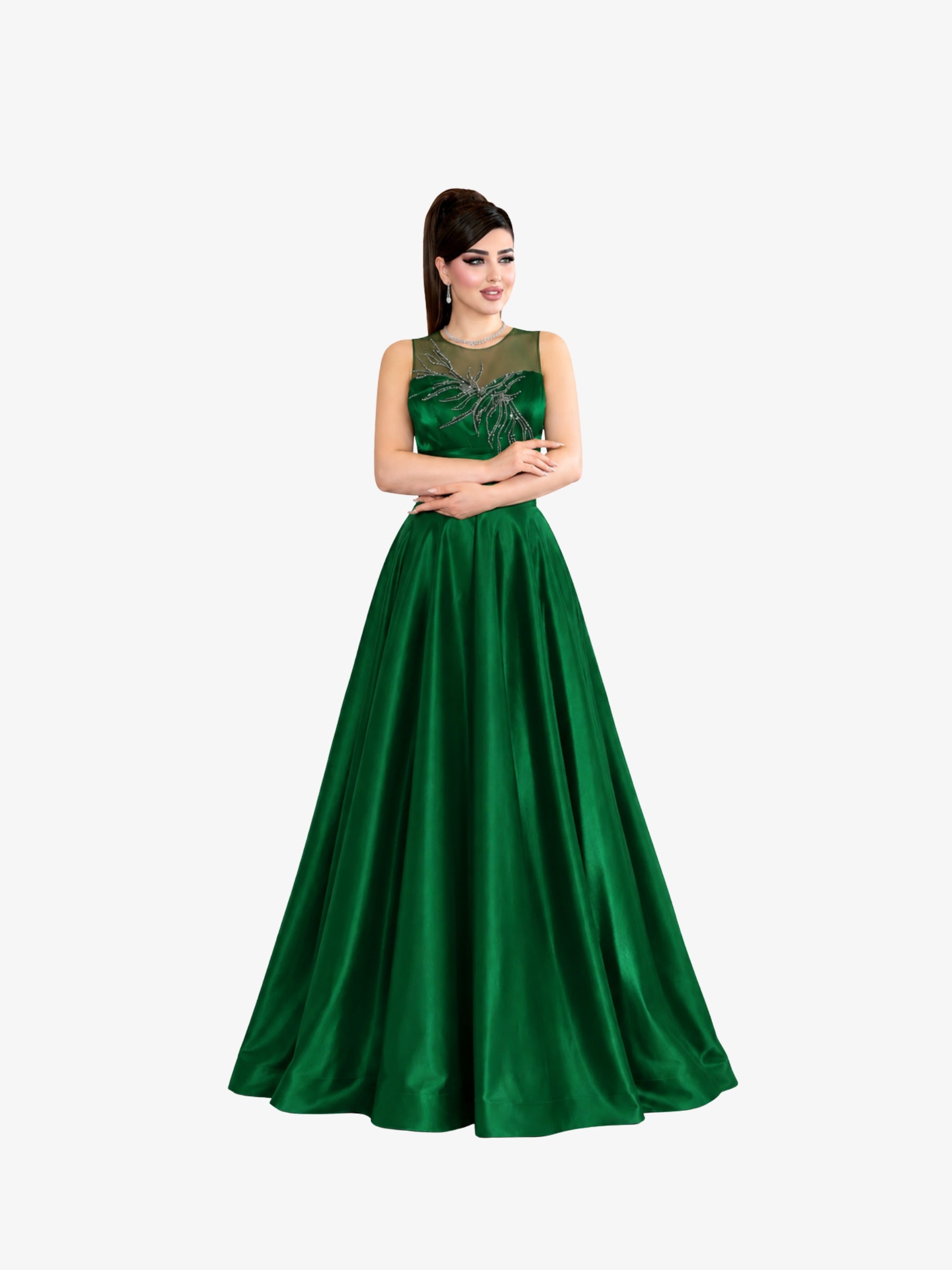 Reducere 58% – Rochie Lunga "Nelly", Verde - L 1 Rochie Lunga "Nelly"