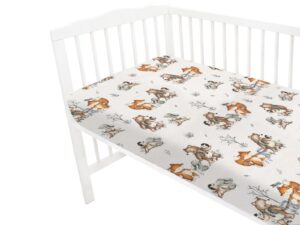 Cearceaf cu elastic MimiNu pentru patut 120X60 cm Design Time for fun
