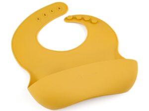 Baveta moale PetiteMars cu buzunar colector TakeMatch silicon galben
