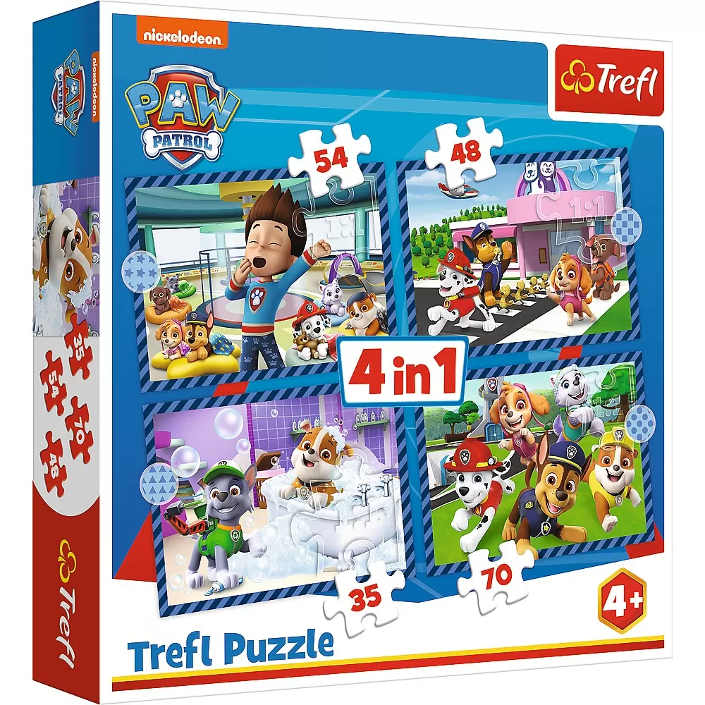 Reducere 28% – Puzzle Trefl 4 in 1, Patrula Catelusilor, activitatile zilnice ale echipei KID346503 1 Puzzle Trefl 4 in 1