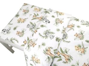 Lenjerie junior Qmini cu 2 piese 140 x 200 cm Safari