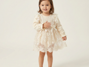 Rochie Crem Eleganta Fetite Lavinia - 9-12 luni