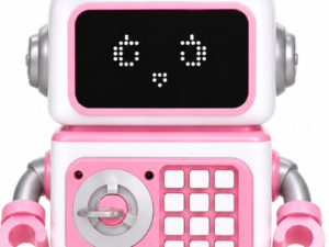 Pusculita interactiva pentru copii Robot Piggy Bank design robot cu ecran luminos