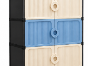 Dulap modular pentru incaltaminte cu 6 usi si manere tip inel 3 niveluri 63 × 32 × 90 cm