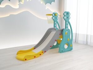 Tobogan Nichiduta Garden Musical 2 in 1 cu cos de baschet cu structura solida