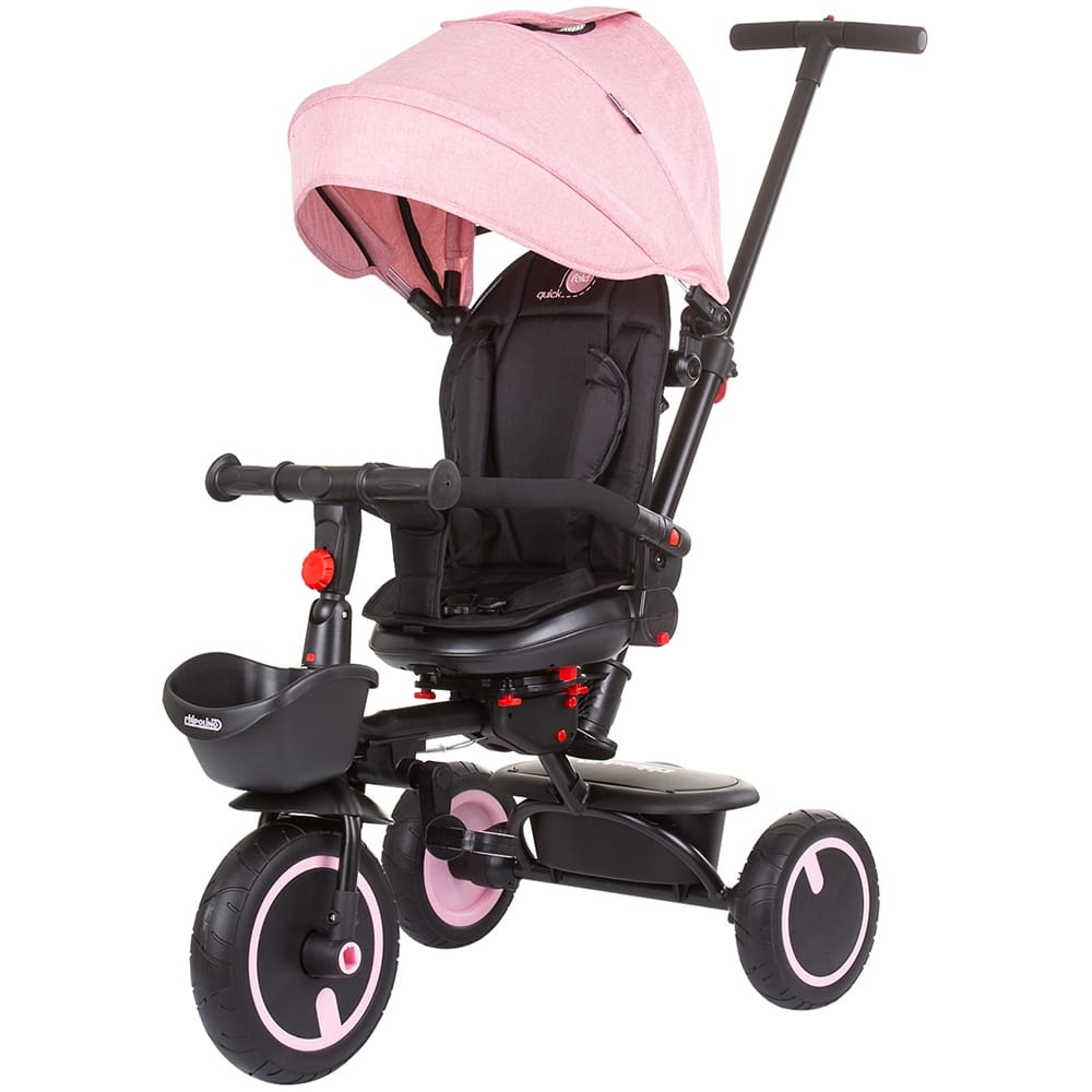 Reducere 46% – Tricicleta Chipolino Quick Fold, 2 in 1, pliabila, scaun reversibil, roz KID055196 1 Tricicleta Chipolino Quick Fold
