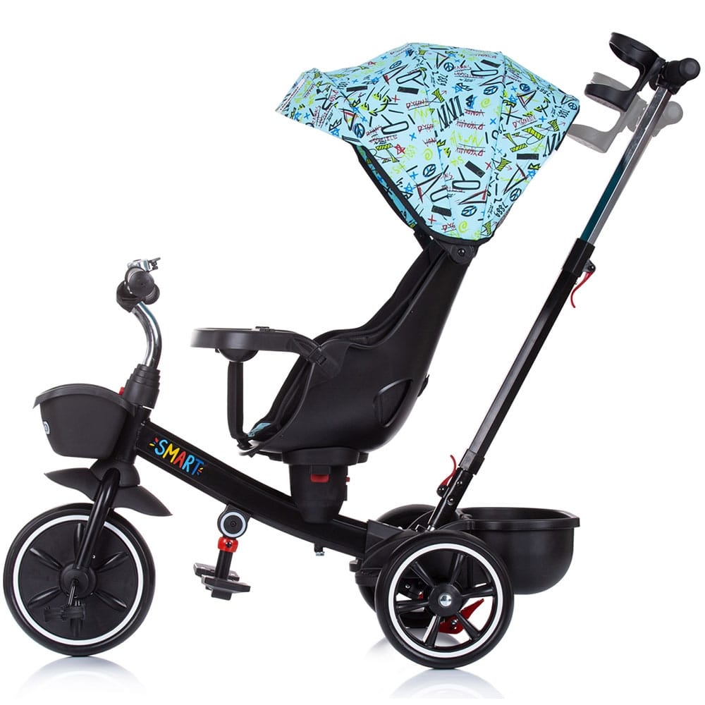 Reducere 41% – Tricicleta Chipolino Smart, scaun reversibil, maner parental, albastru KID050542 2 scaun reversibil