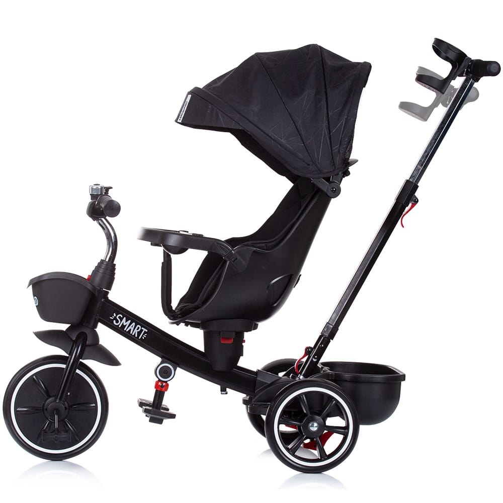 Reducere 41% – Tricicleta Chipolino Smart, scaun reversibil, maner parental, negru KID050511 2 scaun reversibil