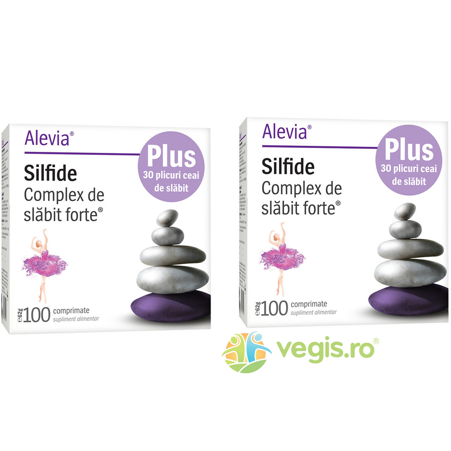 Reducere 22% – Pachet Silfide: 2 x Complex de Slabit Forte 100cpr + Ceai de Slabit 30 plicuri 1 Pachet Silfide: 2 x Complex de Slabit Forte 100cpr + Ceai de Slabit 30 plicuri