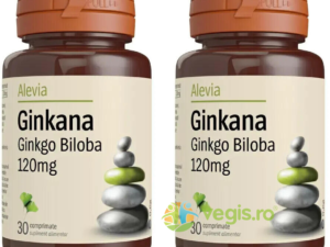 Pachet Ginkana Ginkgo Biloba 120mg 30cpr+30cpr