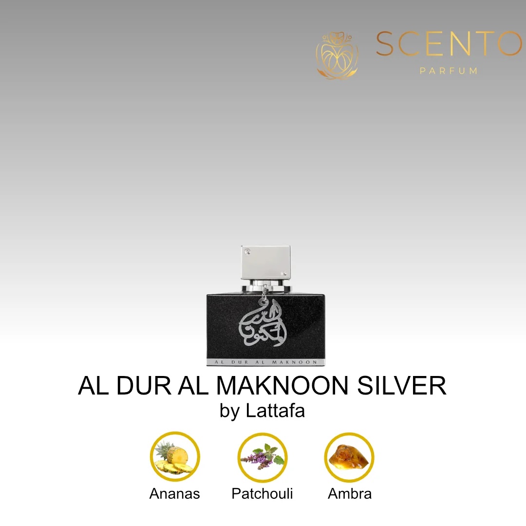 Reducere 47% – Apa de parfum, AL DUR AL MAKNOON SILVER by Lataffa, 100ml, barbati - Original Dubai 1 Apa de parfum