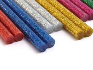 Batoane silicon cu sclipici pentru pistol lipit (1kg) 11mm x 180mm - Argintiu