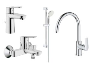 Set baterii baie si bucatarie Grohe Bauedge bara(GRO112927