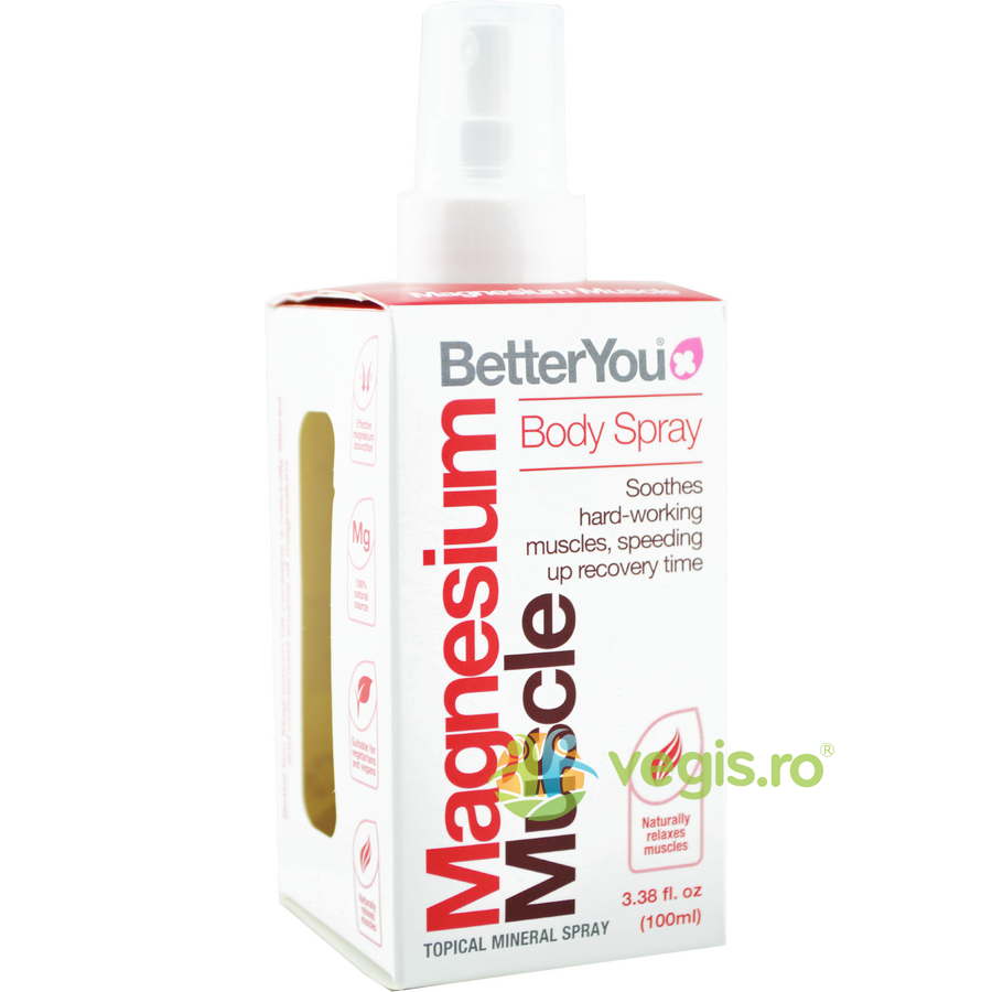 Reducere 20% – Spray de Corp cu Magneziu pentru Muschi 100ml 1 Spray de Corp cu Magneziu pentru Muschi 100ml