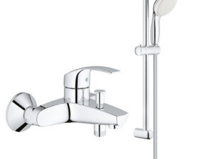 Pachet baterie cada/dus Grohe + set dus cu bara Grohe New Mono (33300002