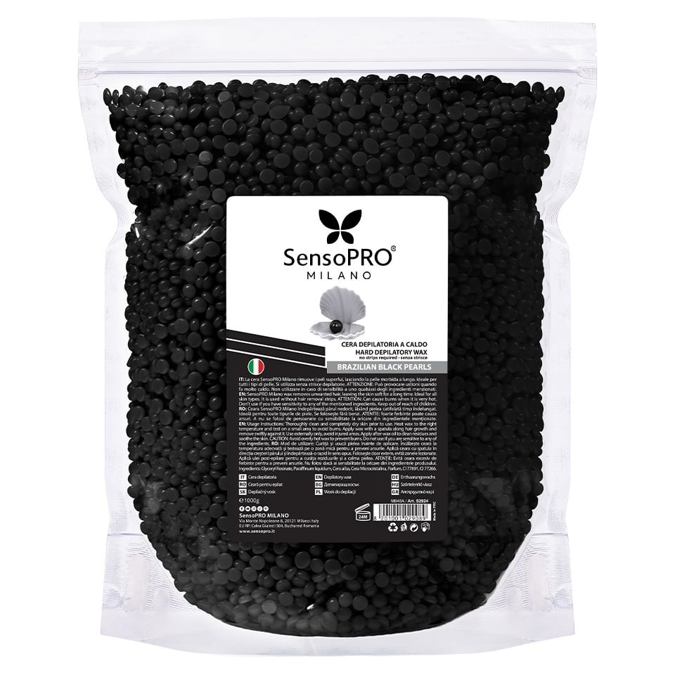 Reducere 50% – Ceara Epilat Granule SensoPRO Milano Black Pearls, 1000g 1 Ceara Epilat Granule SensoPRO Milano Black Pearls
