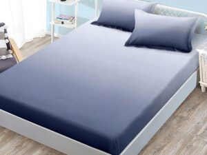 Cearsaf de pat cu elastic si 2 fete de perna Junne Rainbow V7 180x200 cm (Finet)