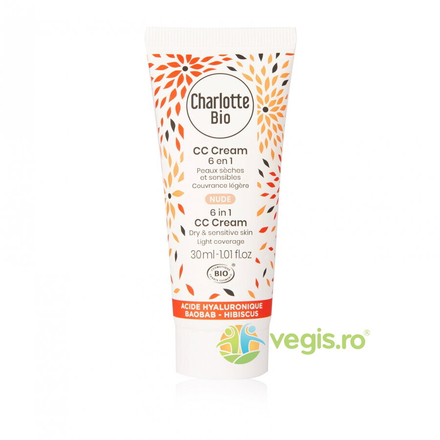 Reducere 30% – CC Cream 6in1 Nude pentru Piele Uscata si Sensibila cu Acid Hialuronic si Baobab Bio 30ml 1 CC Cream 6in1 Nude pentru Piele Uscata si Sensibila cu Acid Hialuronic si Baobab Bio 30ml