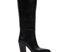Cizme femei Steve Madden Bronty negre din piele cu toc 1468DCBRONTYN