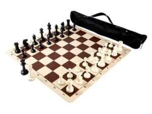 Combo Master: Piese Staunton 6 Master +Tabla vinil maro + Geanta