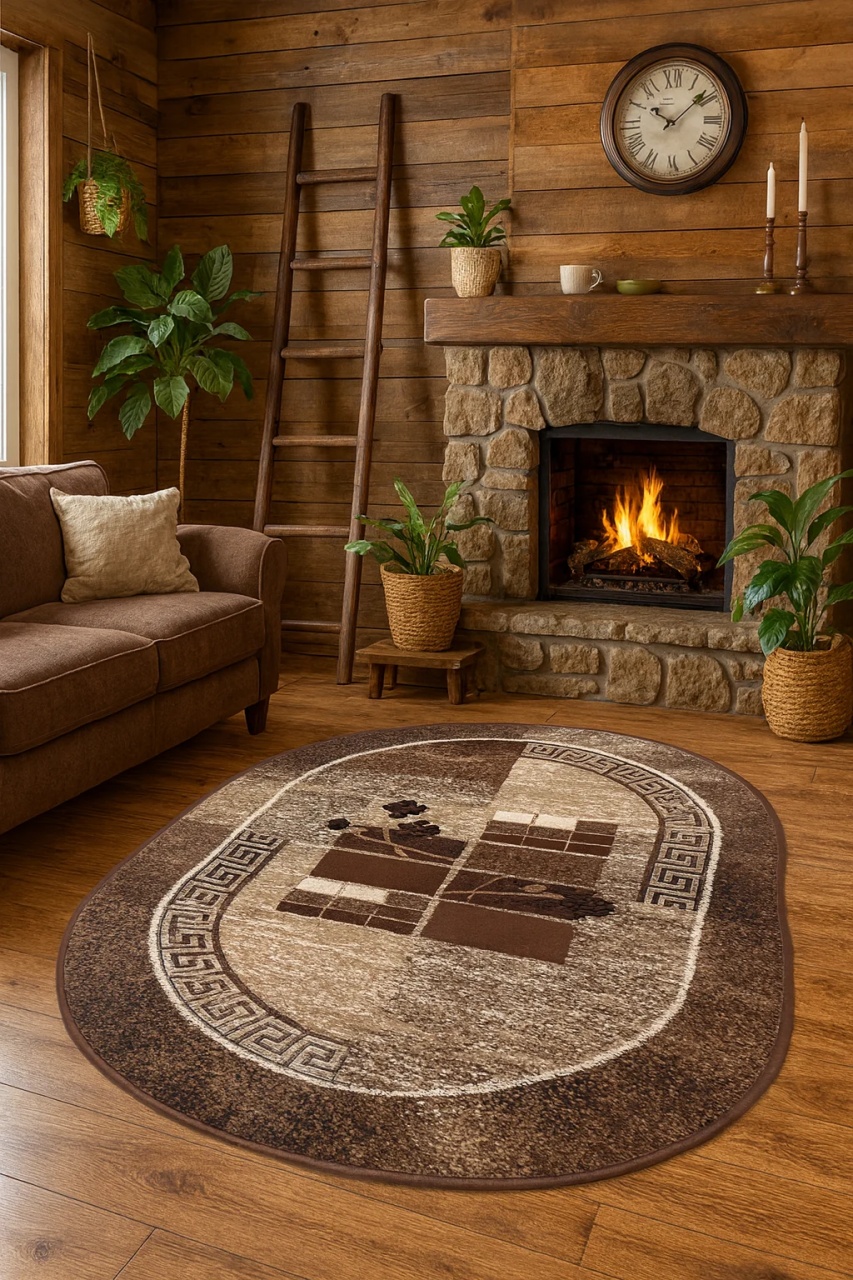 Reducere 26% – Covor Oval, Luna, Maro, 60x110 cm, Delta Luna 1815 12 1 Covor Oval