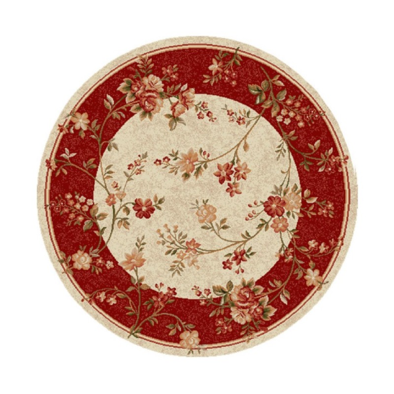 Reducere 12% – Covor Rotund, 150 x 150 cm, Crem / Rosu, Lotos 551/210 1 Covor Rotund