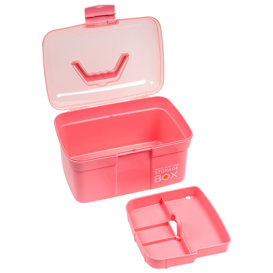 Reducere 50% – Cutie Cosmetice Compartimentata, Roz, mare 2 Roz
