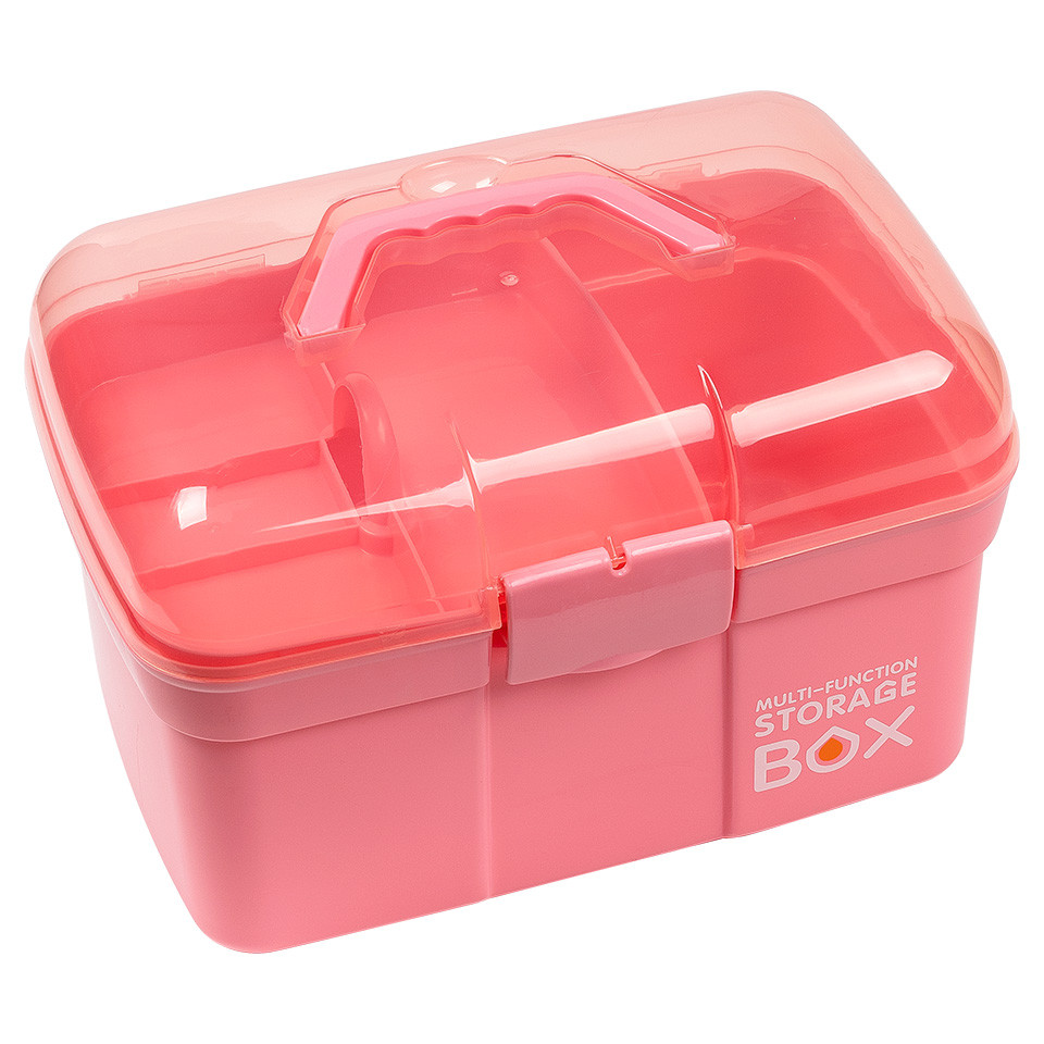 Reducere 50% – Cutie Cosmetice Compartimentata, Roz, mare 1 Cutie Cosmetice Compartimentata