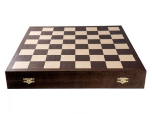 Cutie cu tabla sah din lemn - wenge - Imperfect