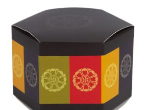 Cutii hexagonale cu capac și imprimeu rotund - negru (set 50 buc) - Default Title