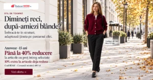 Ținute de toamnă în straturi și reduceri Answear cu BDAY 13 Ținută de toamnă cu cardigan burgund Marc O'Polo și reduceri Answear cu BDAY, sfat despre îmbrăcarea în straturi