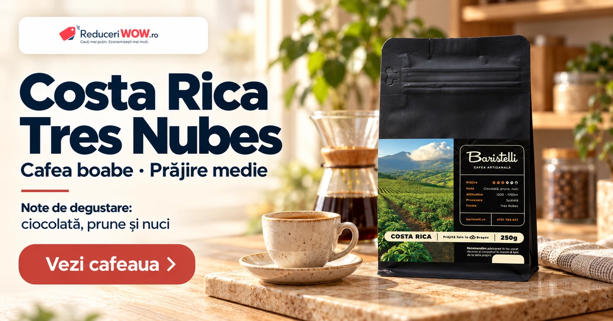 Costa Rica Tres Nubes: cafea cu note de ciocolată, prune și nuci