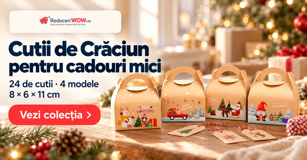 Cutii de Crăciun CraftUp: 24 de ambalaje pentru cadouri mici