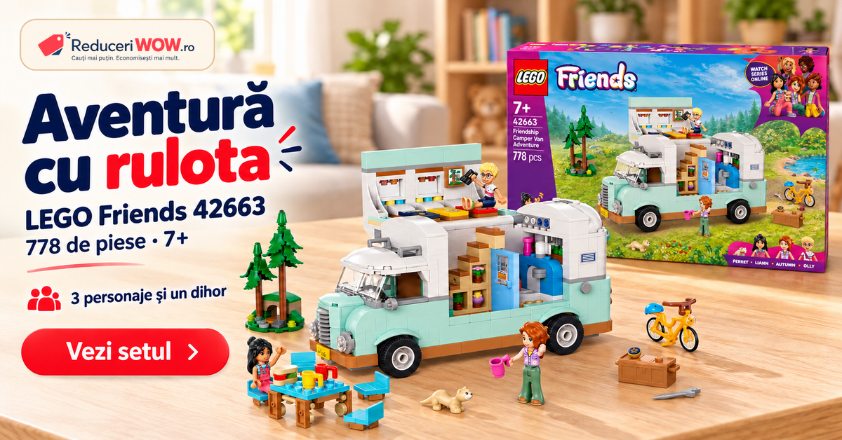 LEGO Friends 42663: o rulotă care se deschide pentru joacă