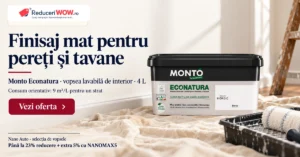 Nano Auto vopsele – Monto Econatura, vopsea lavabilă mată de interior, 4 L