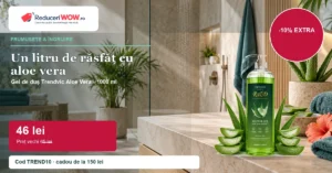 Geluri de duș Trendvic cu Aloe Vera, 1000 ml, la 46 lei și cod TREND10